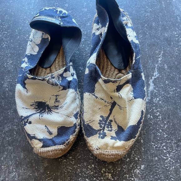 Saint Laurent Hibiscus Floral Cotton Espadrilles, Sz 36 - Picture 5 of 6
